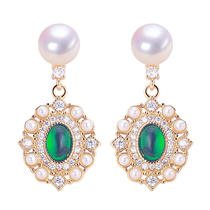 Handmade Natural Freshwater Pearl Earrings.