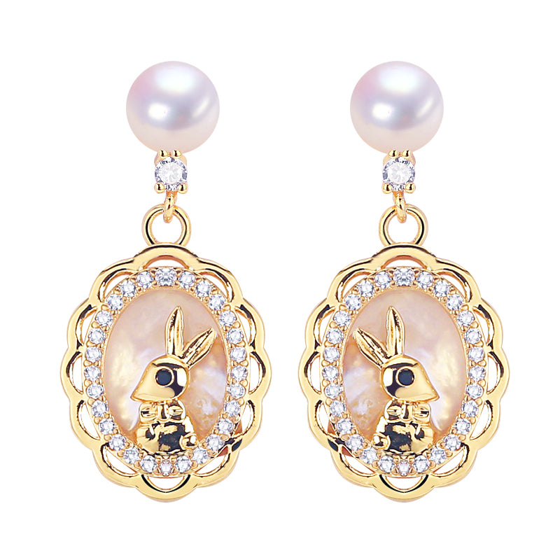 Handmade Natural Freshwater Pearl Earrings.