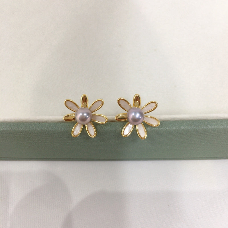Handmade Natural Freshwater Pearl Earrings.
