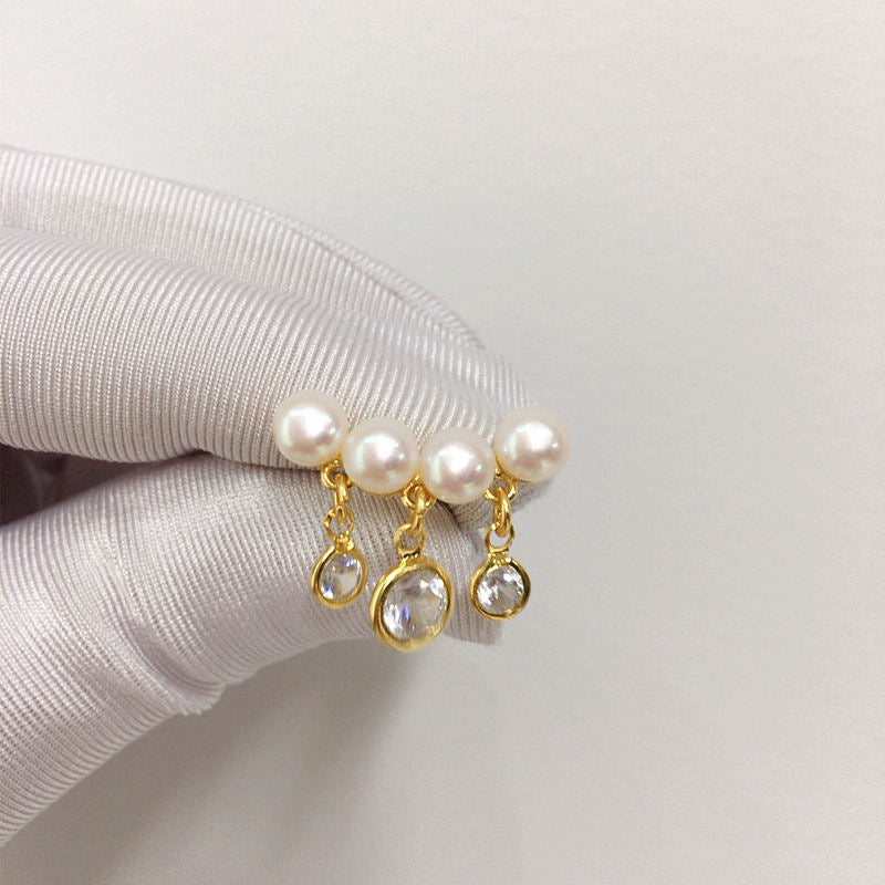 Handmade Natural Freshwater Pearl Earrings.