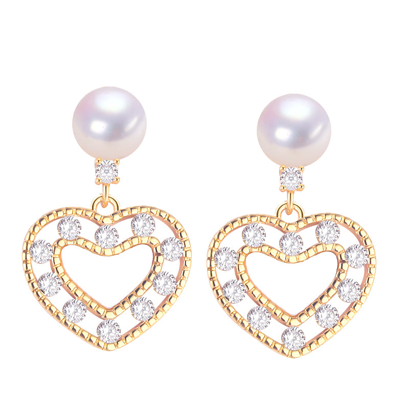 Handmade Natural Freshwater Pearl Earrings.