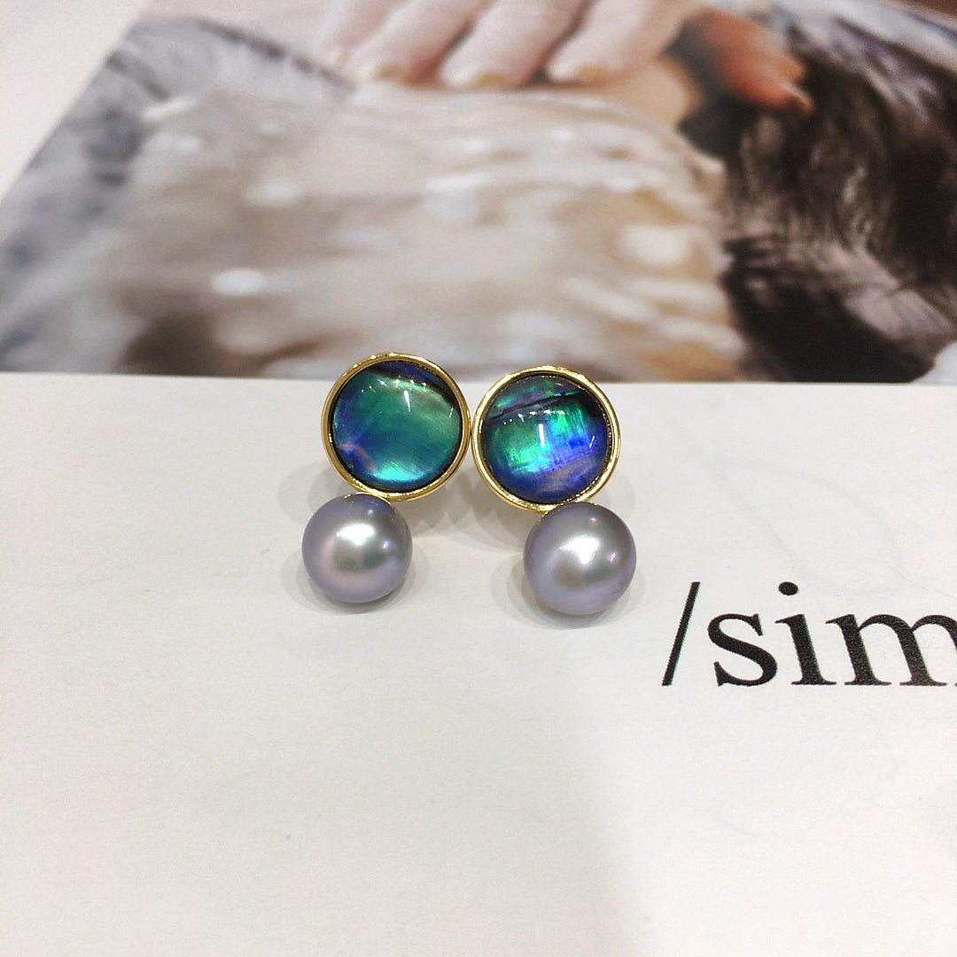 Handmade Natural Freshwater Pearl Earrings.