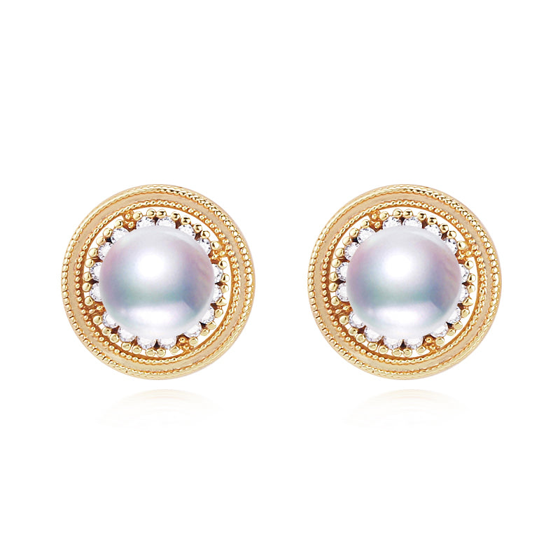 Handmade Natural Freshwater Pearl Earrings.