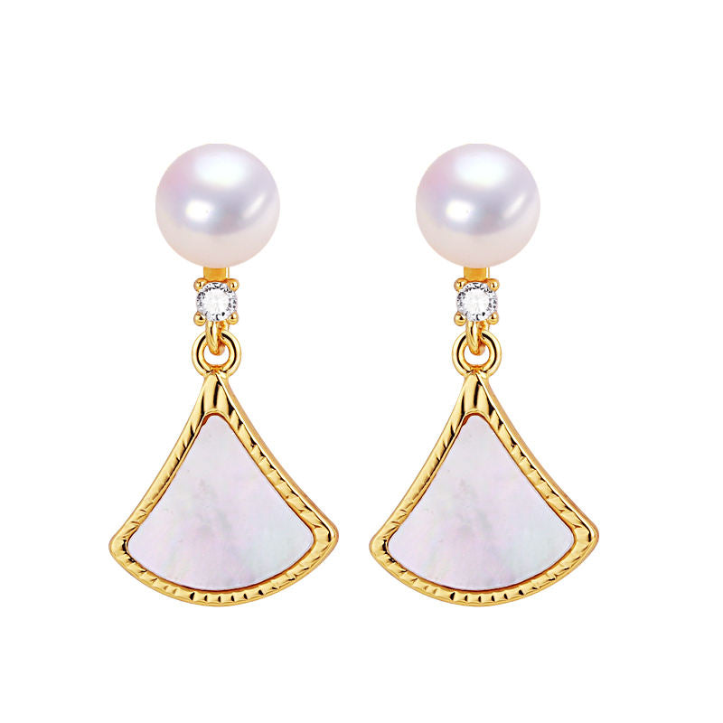 Handmade Natural Freshwater Pearl Earrings.