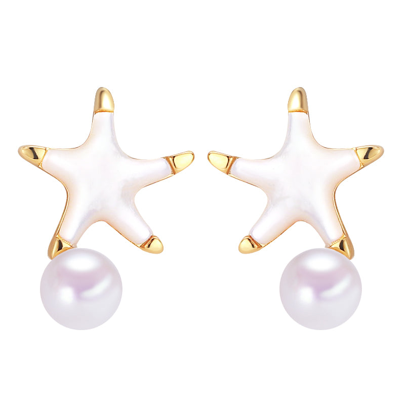 Handmade Natural Freshwater Pearl Earrings.