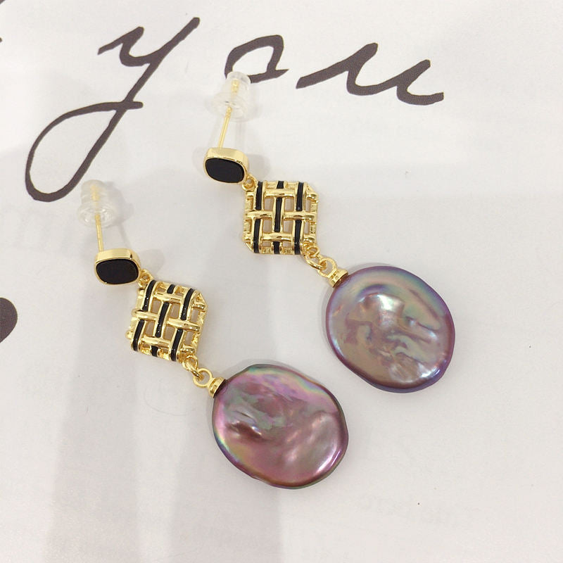 Handmade Natural Freshwater Pearl Earrings.