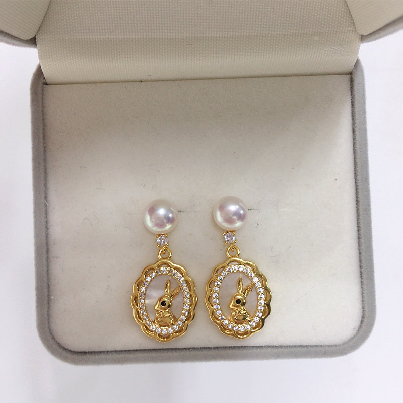 Handmade Natural Freshwater Pearl Earrings.