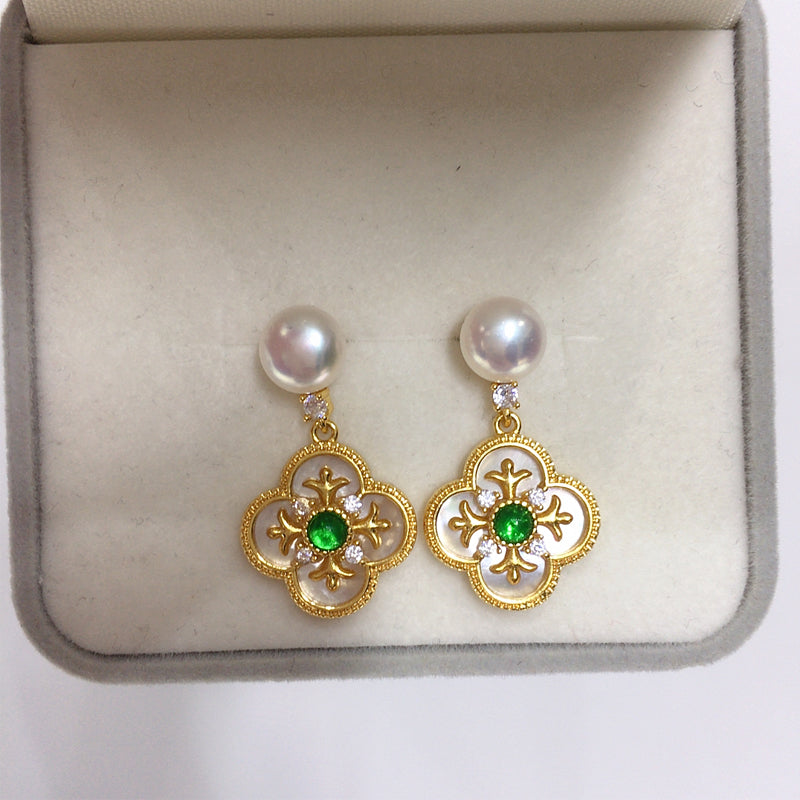 Handmade Natural Freshwater Pearl Earrings.
