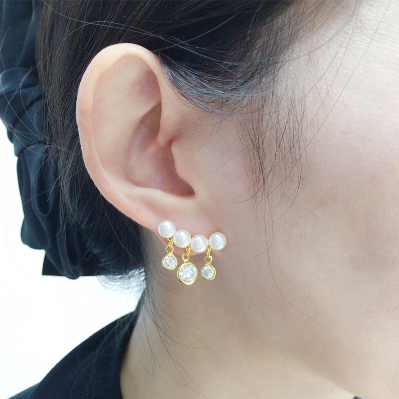 Handmade Natural Freshwater Pearl Earrings.