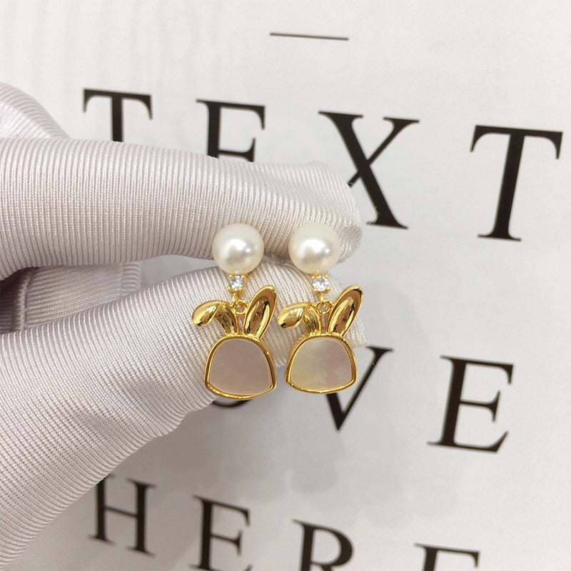 Handmade Natural Freshwater Pearl Earrings.
