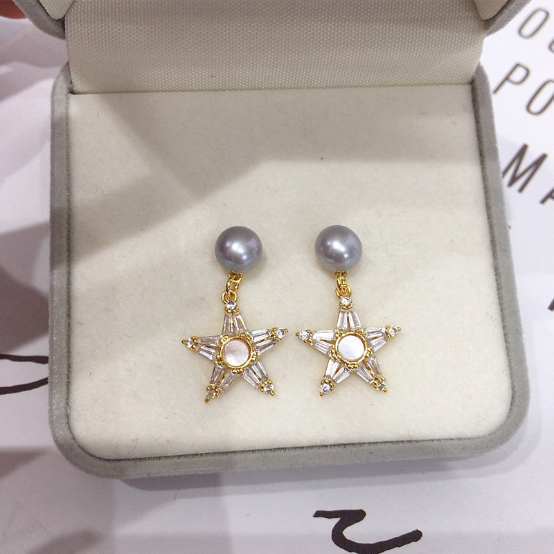Handmade Natural Freshwater Pearl Earrings.