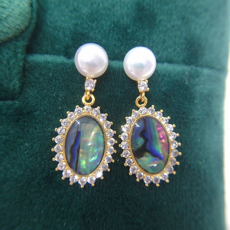 Handmade Natural Freshwater Pearl Earrings.