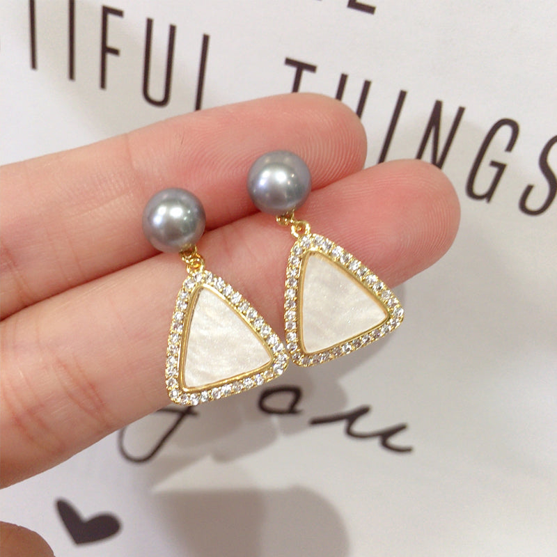 Handmade Natural Freshwater Pearl Earrings.