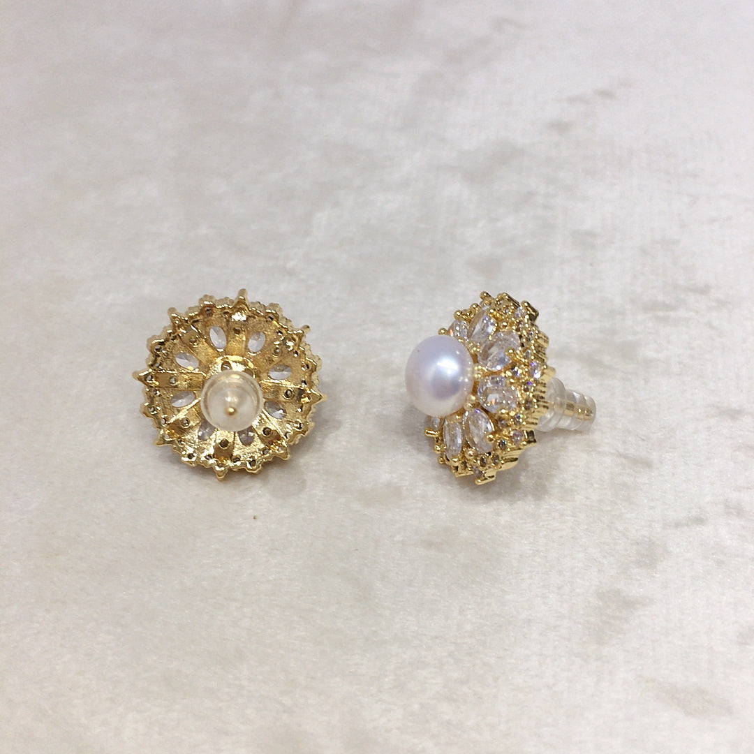 Handmade Natural Freshwater Pearl Earrings.