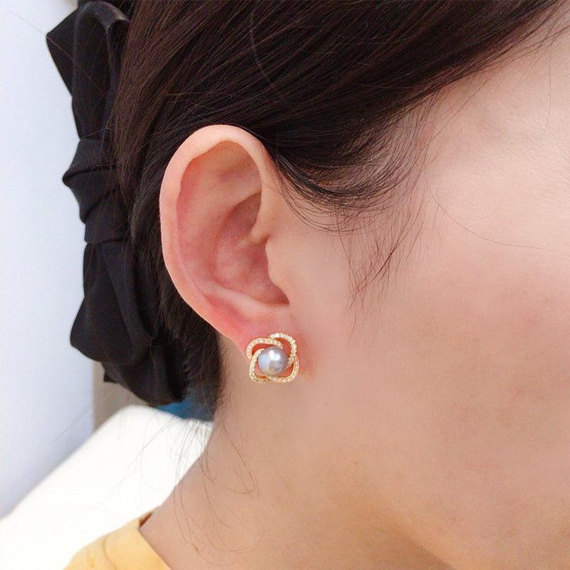 Handmade Natural Freshwater Pearl Earrings.
