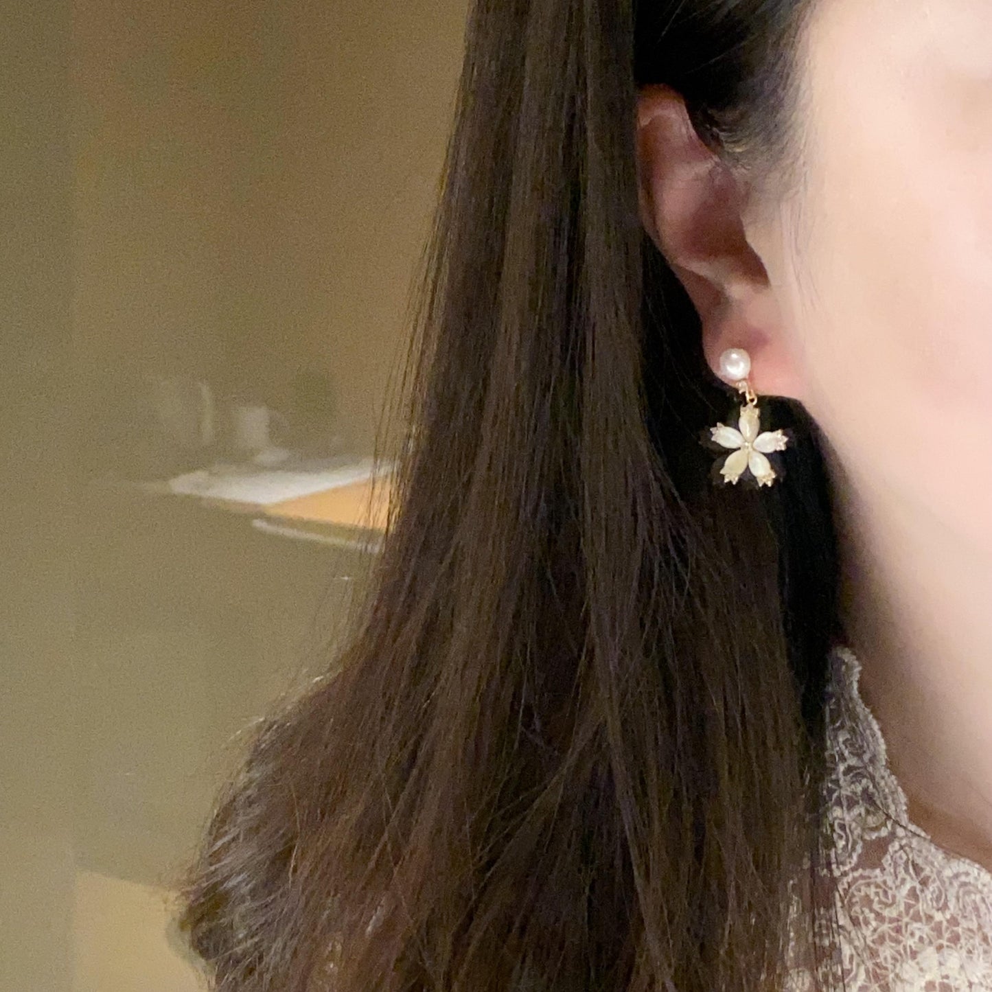 Handmade Natural Freshwater Pearl Earrings.