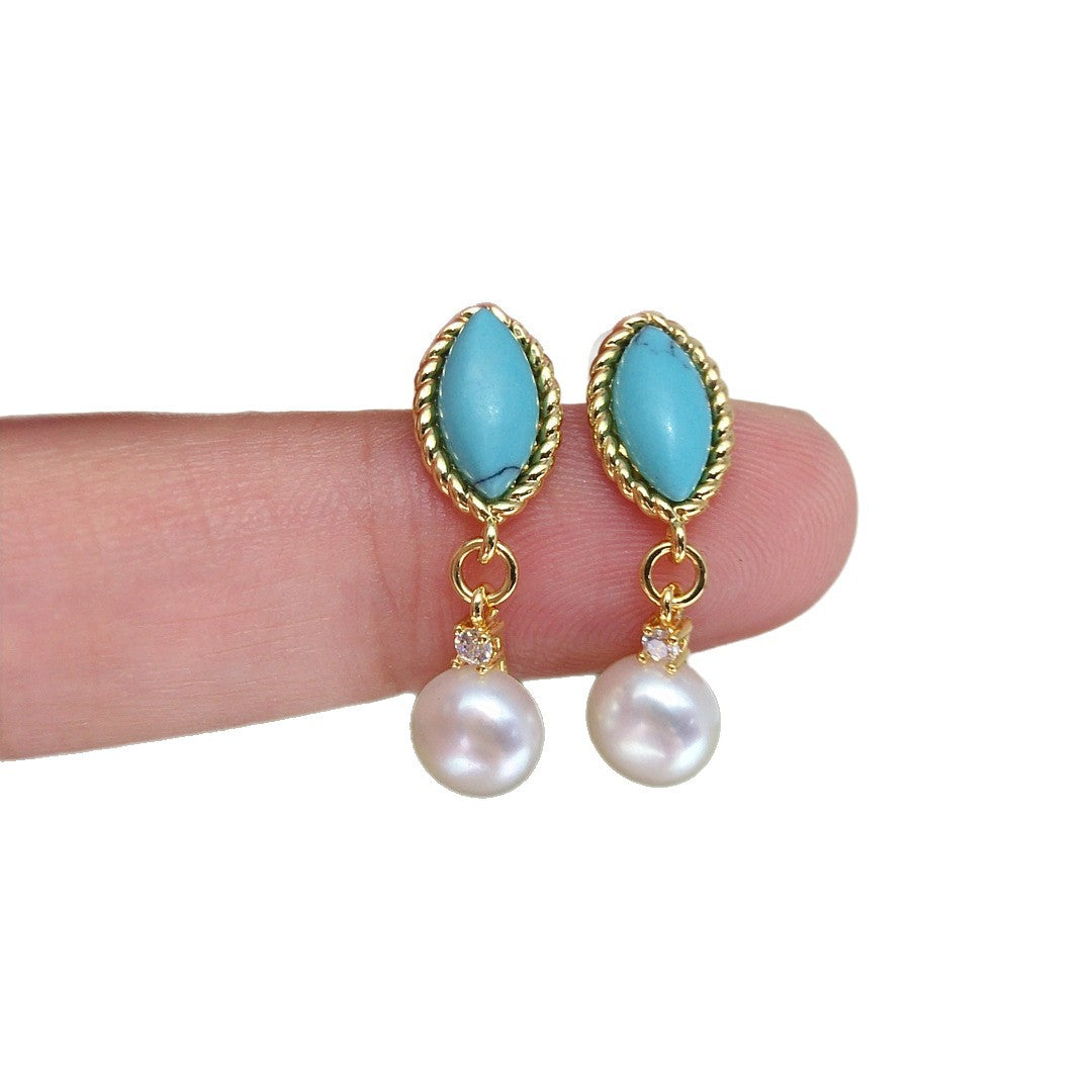 Handmade Natural Freshwater Pearl Earrings.