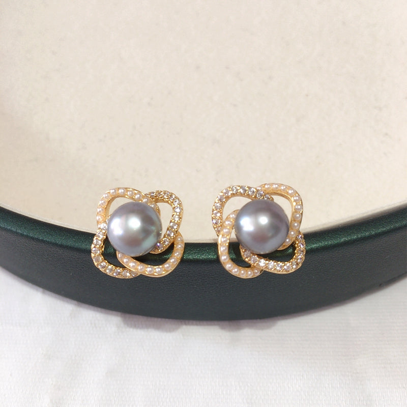 Handmade Natural Freshwater Pearl Earrings.