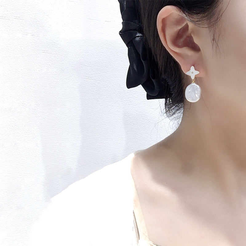 Handmade Natural Freshwater Pearl Earrings.
