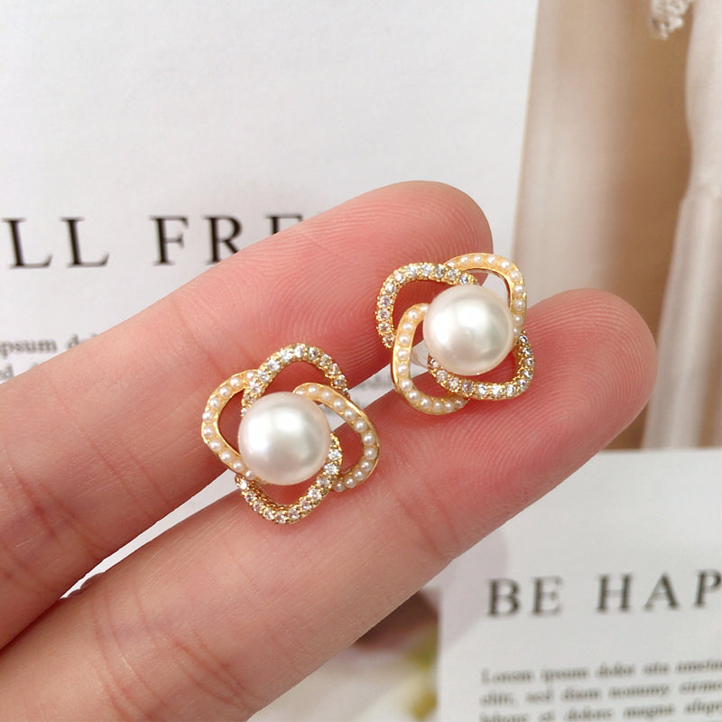 Handmade Natural Freshwater Pearl Earrings.