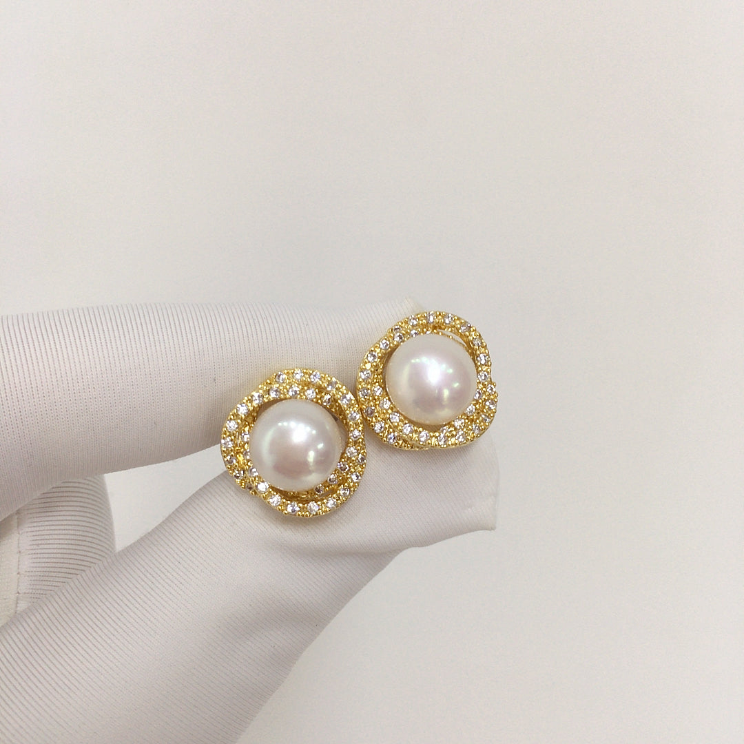 Handmade Natural Freshwater Pearl Earrings