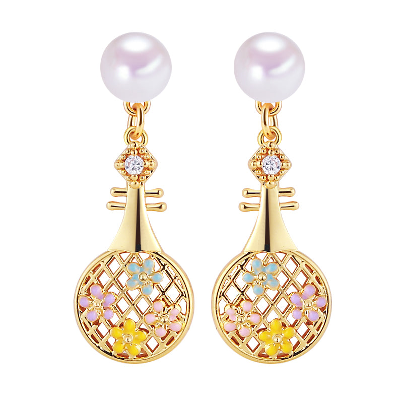 Handmade Natural Freshwater Pearl Earrings.