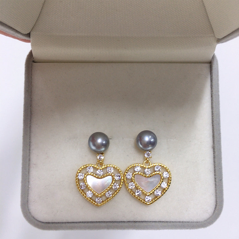 Handmade Natural Freshwater Pearl Earrings.