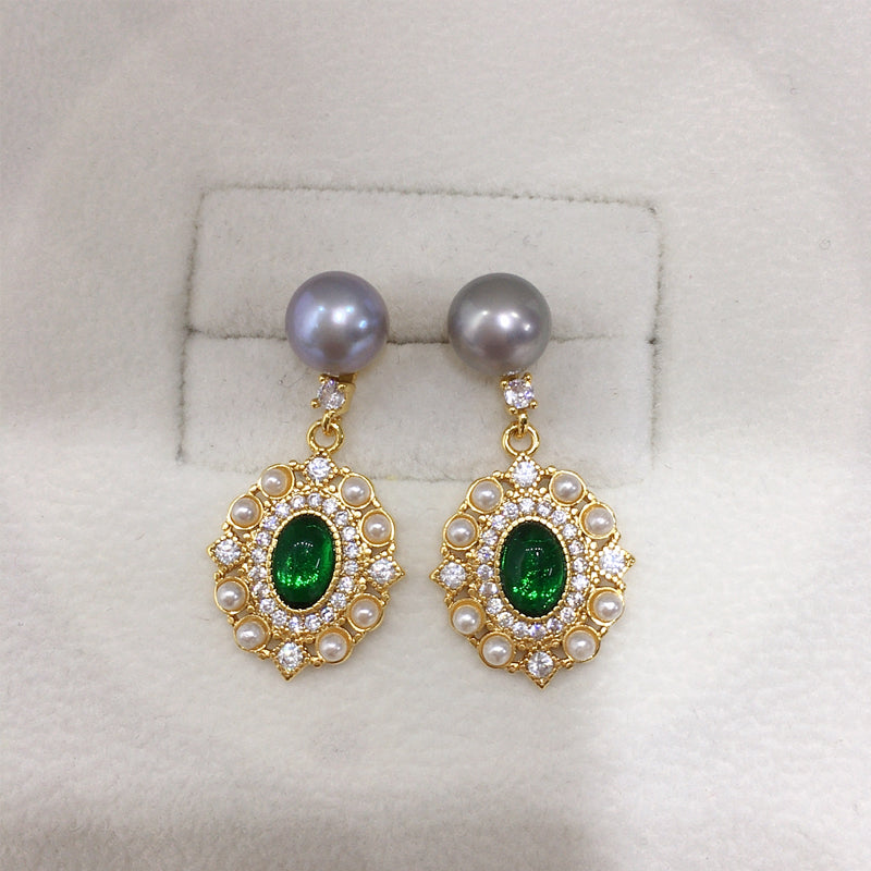 Handmade Natural Freshwater Pearl Earrings.