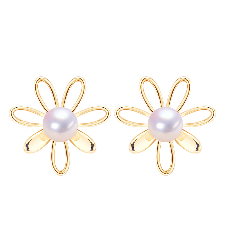 Handmade Natural Freshwater Pearl Earrings.