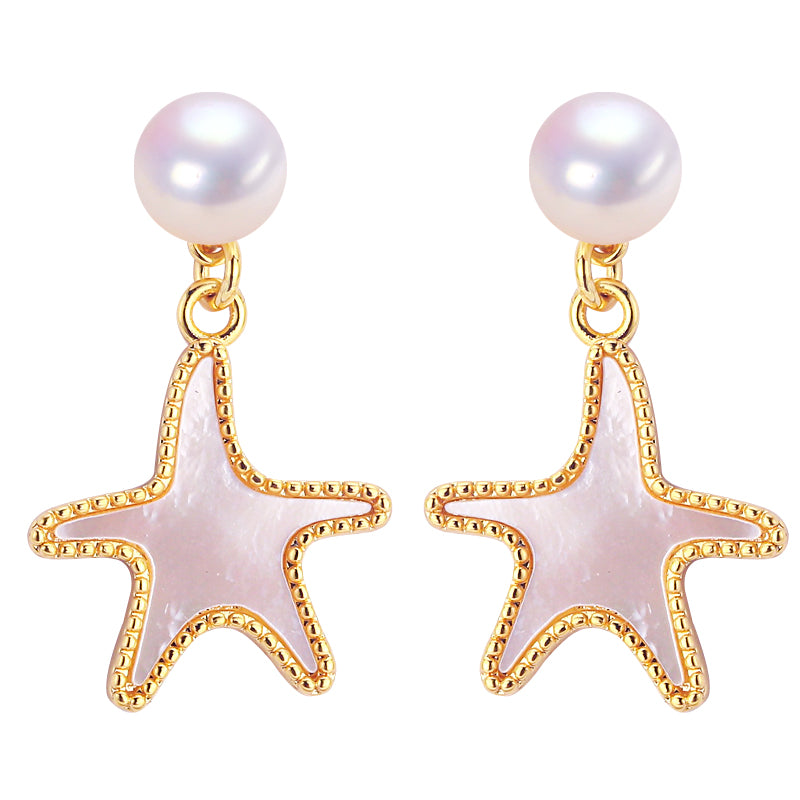 Handmade Natural Freshwater Pearl Earrings.