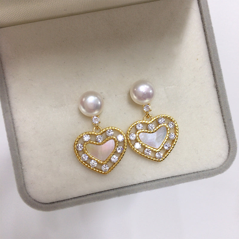 Handmade Natural Freshwater Pearl Earrings.