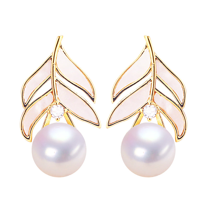 Handmade Natural Freshwater Pearl Earrings.