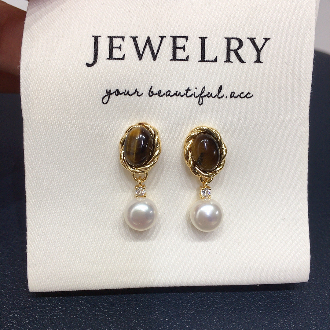 Handmade Natural Freshwater Pearl Earrings.