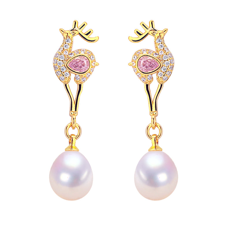 Handmade Natural Freshwater Pearl Earrings.