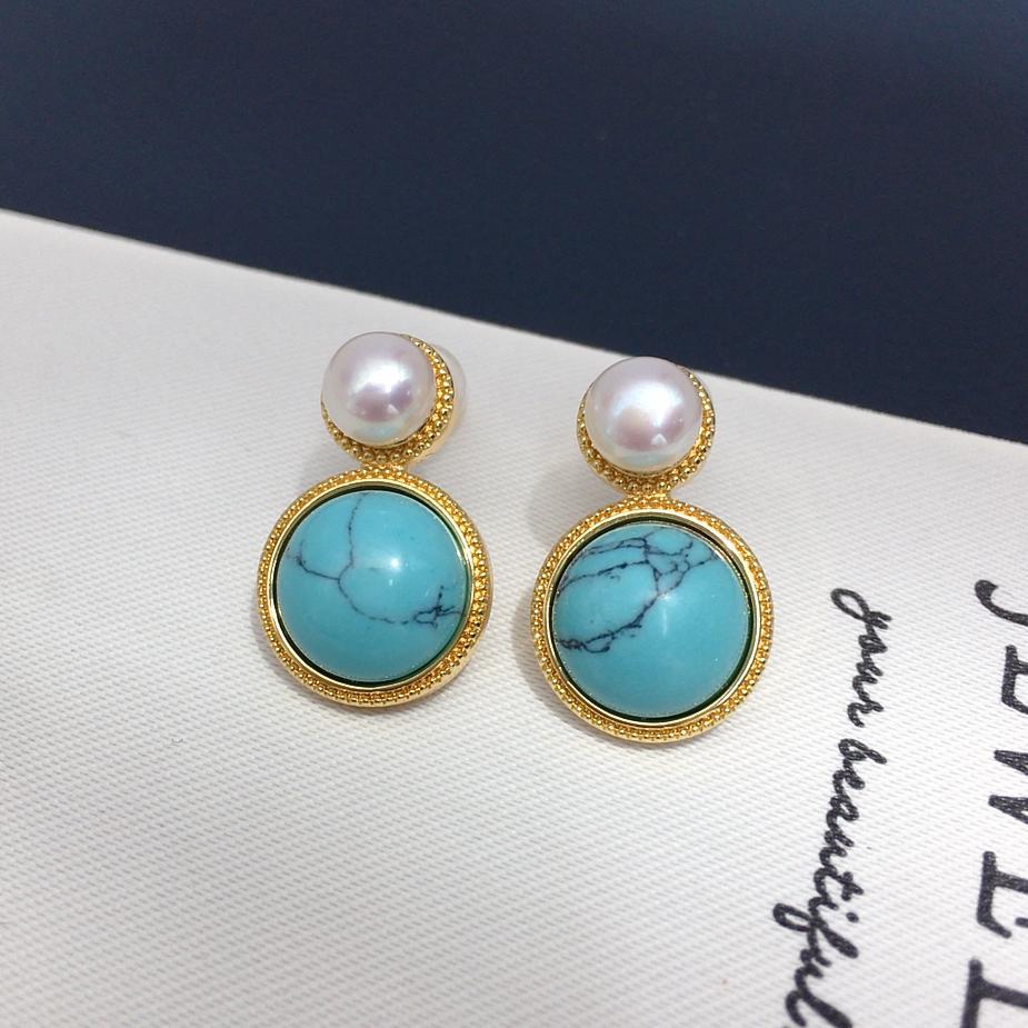 Handmade Natural Freshwater Pearl Earrings.