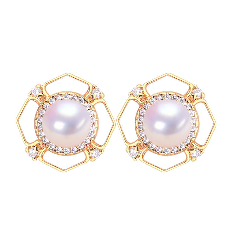 Handmade Natural Freshwater Pearl Earrings.