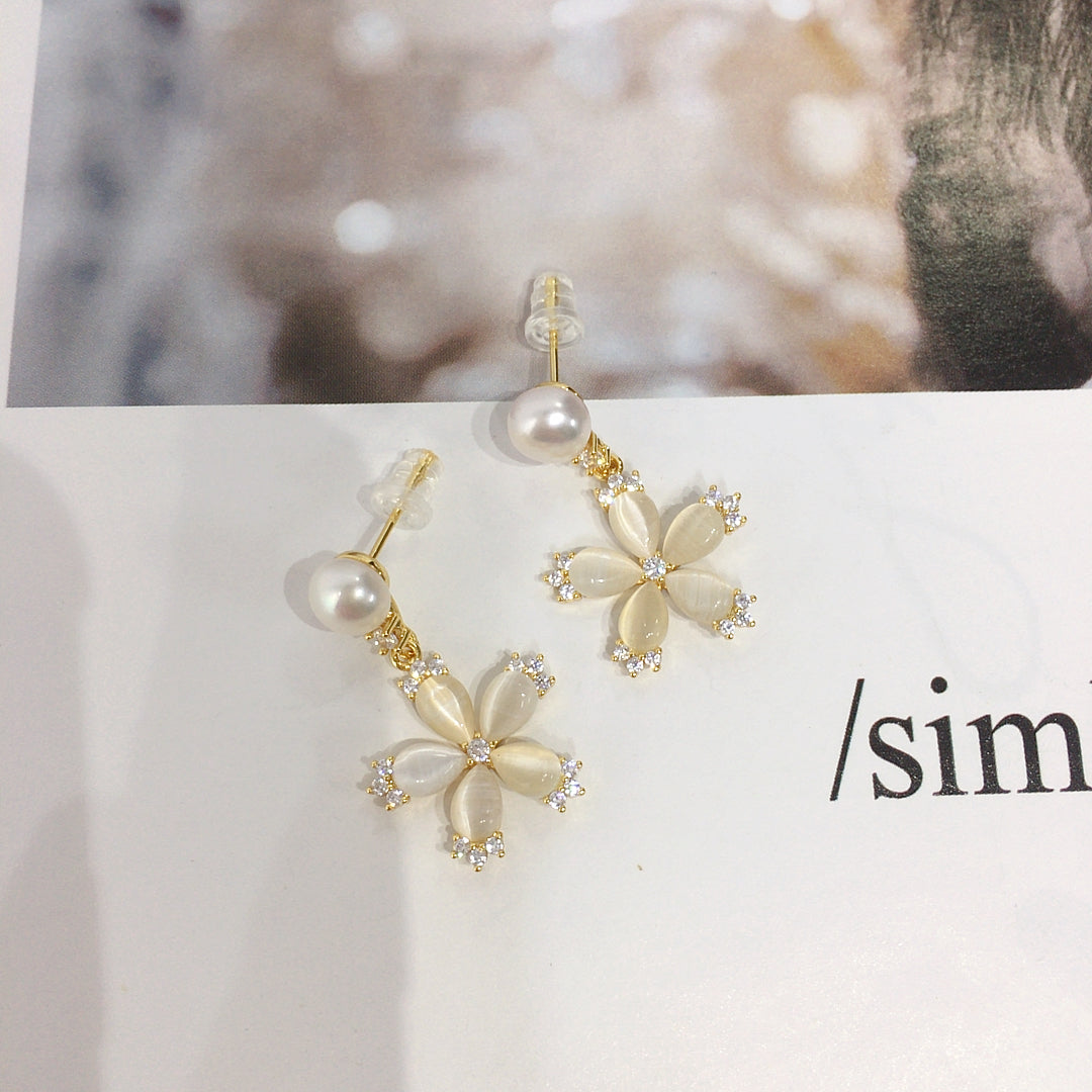 Handmade Natural Freshwater Pearl Earrings.