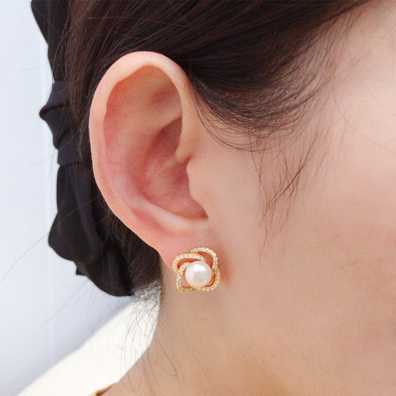 Handmade Natural Freshwater Pearl Earrings.