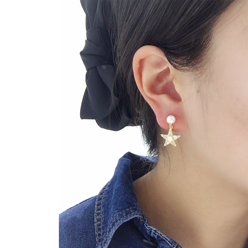 Handmade Natural Freshwater Pearl Earrings.