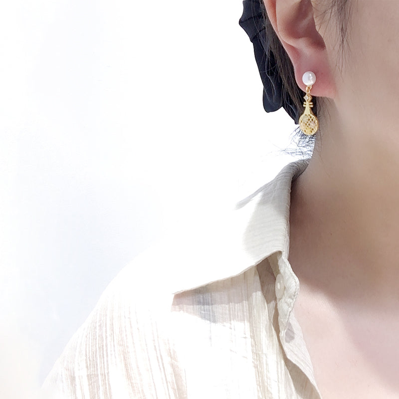 Handmade Natural Freshwater Pearl Earrings.