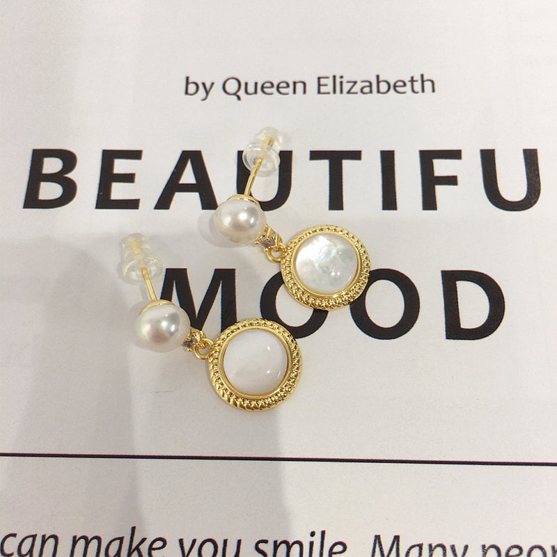 Handmade Natural Freshwater Pearl Earrings.