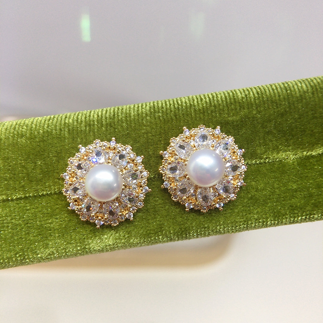 Handmade Natural Freshwater Pearl Earrings.