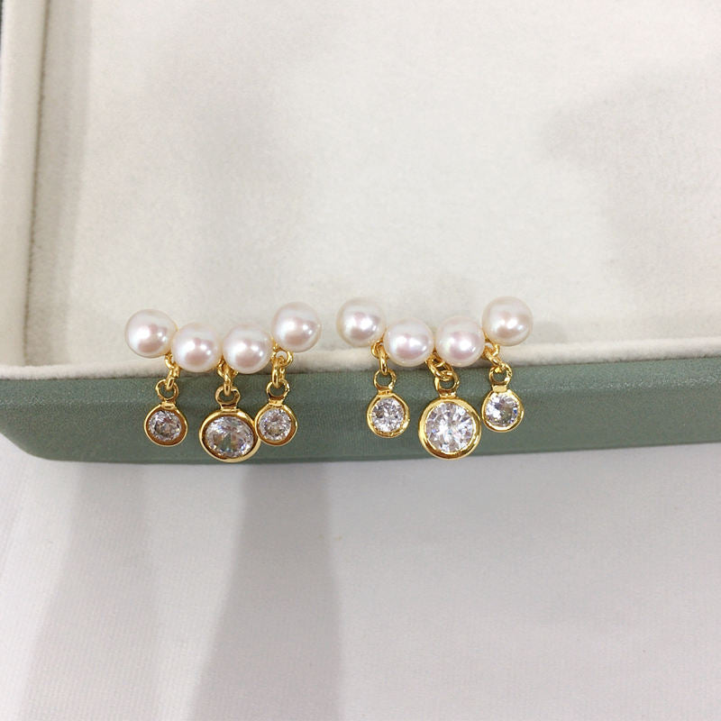 Handmade Natural Freshwater Pearl Earrings.