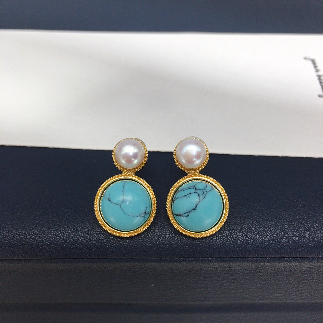 Handmade Natural Freshwater Pearl Earrings.
