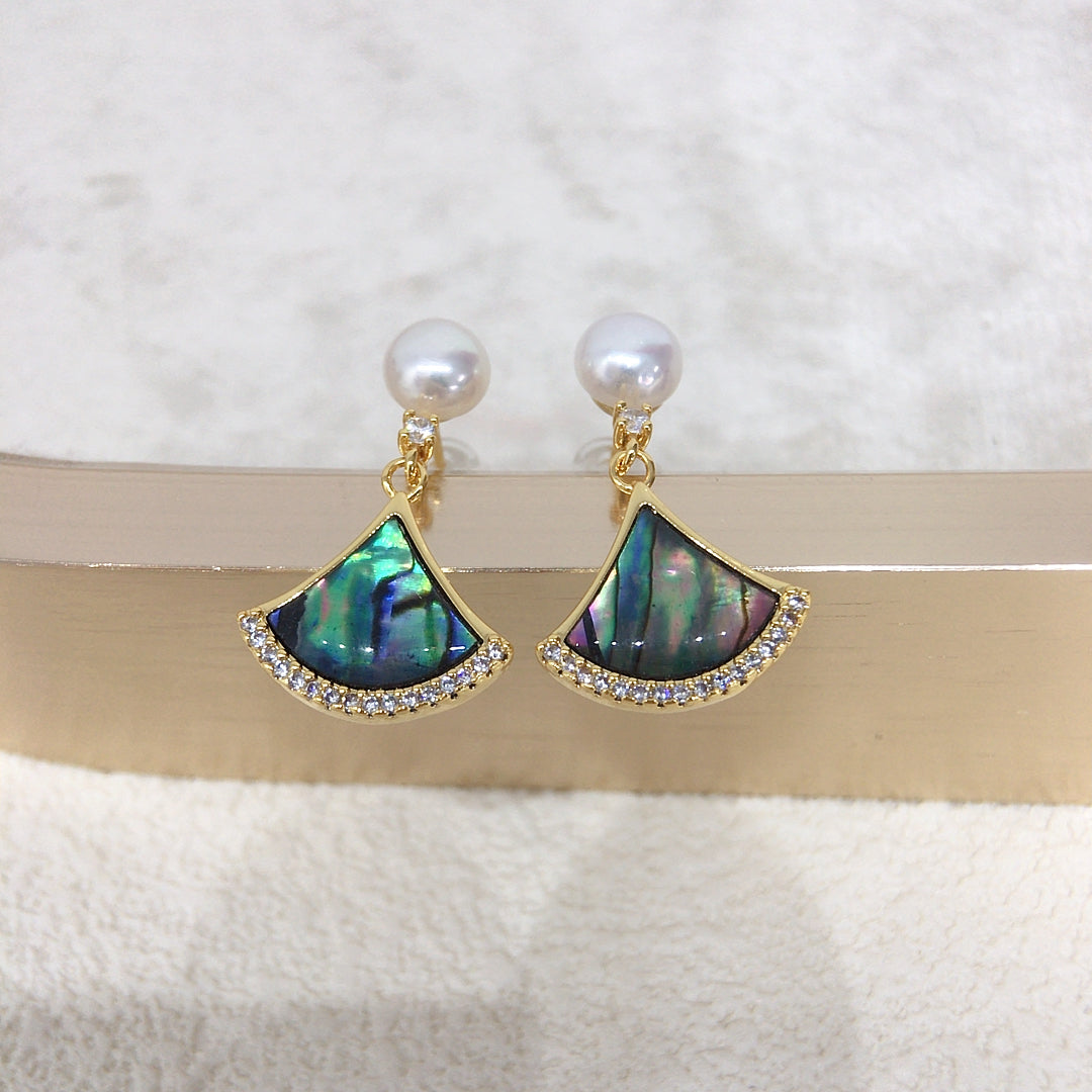 Handmade Natural Freshwater Pearl Earrings.