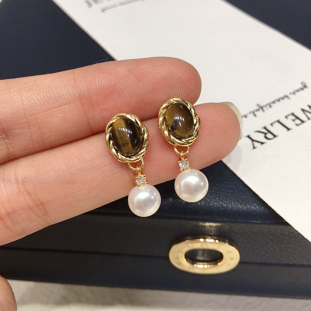 Handmade Natural Freshwater Pearl Earrings.