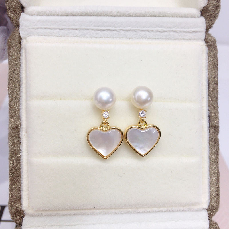 Handmade Natural Freshwater Pearl Earrings.