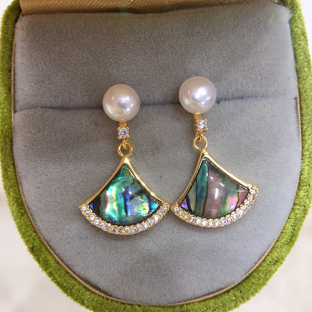 Handmade Natural Freshwater Pearl Earrings.
