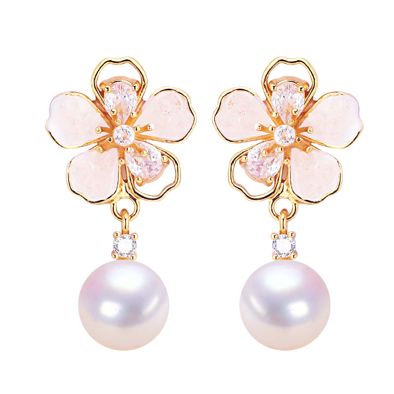 Handmade Natural Freshwater Pearl Earrings.