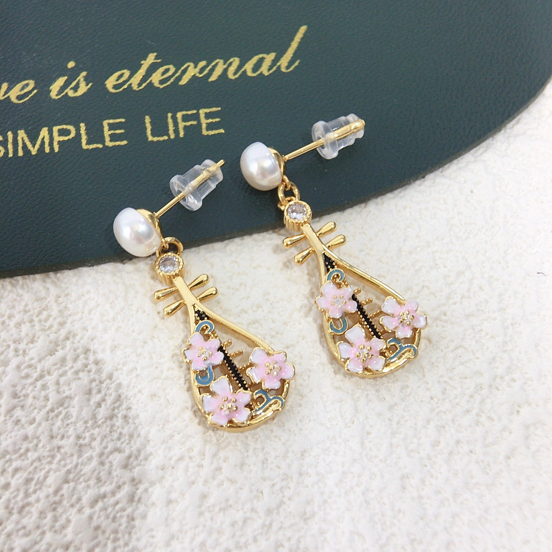 Handmade Natural Freshwater Pearl Earrings.